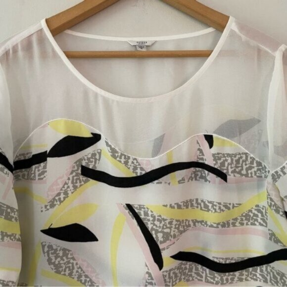Guess Chiffon Blouse Top- Size XL (bin 1L) - Picture 5 of 5